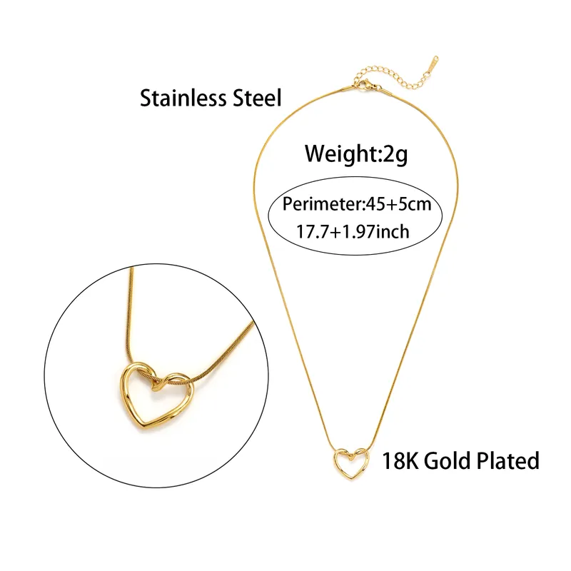 SALVE Stainless Steel Gold Heart | 18k gold plated