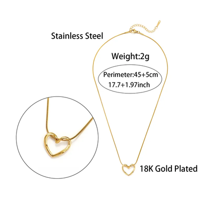 SALVE Stainless Steel Gold Heart | 18k gold plated