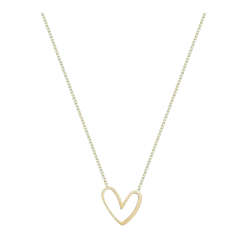 Heart Pendant Shell necklace | 18k Gold-plated Stainless Steel