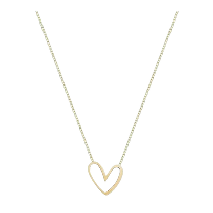 Heart Pendant Shell necklace | 18k Gold-plated Stainless Steel