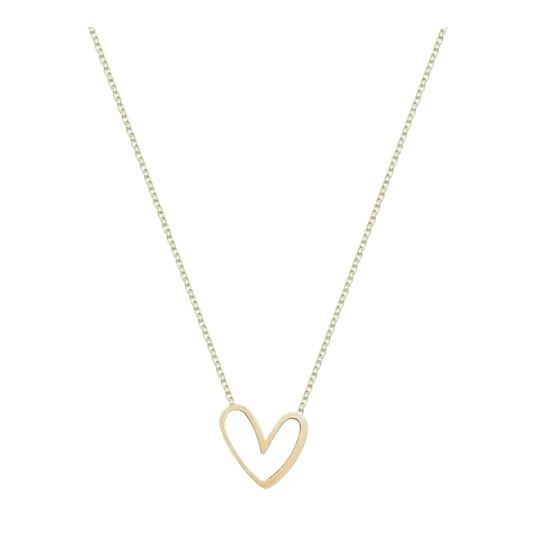 Heart Pendant Shell necklace | 18k Gold-plated Stainless Steel