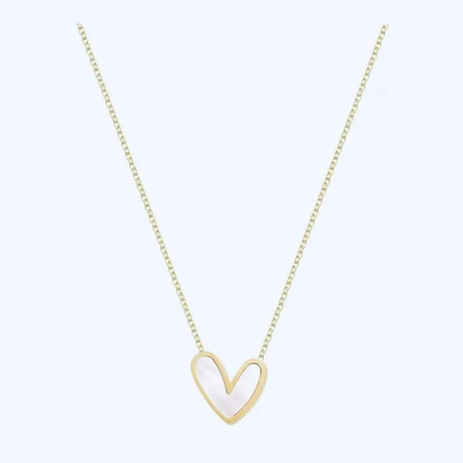 Heart Pendant Shell necklace | 18k Gold-plated Stainless Steel