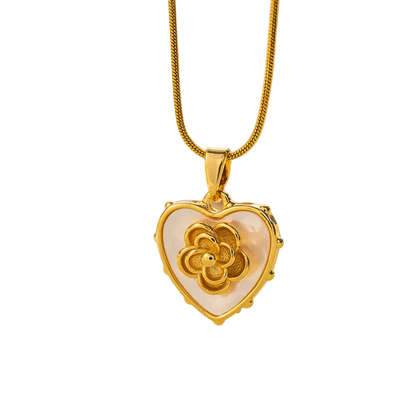 Shell Rose Flower Fashion | 18k gold plated | Stainless Steel