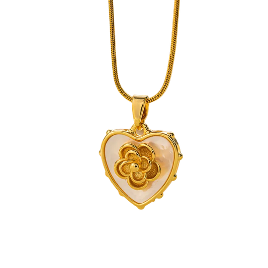 Shell Rose Flower Fashion | 18k gold plated | Stainless Steel