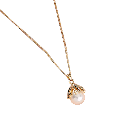 Natural Freshwater Pearl  | 18K Gold Pated Necklace