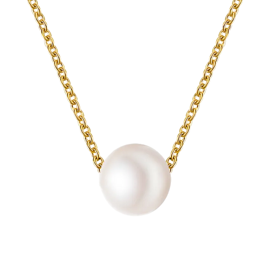 Freshwater Floating  Pearl Pendant  Necklaces | 18k gold plated