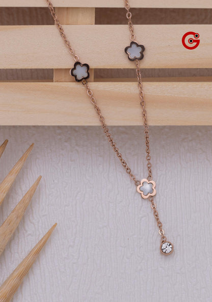 Chain Pendant Necklace | Rose Gold Plated