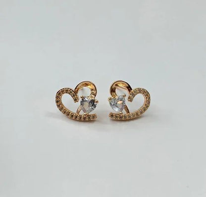 Premium American Diamond heart Earrings