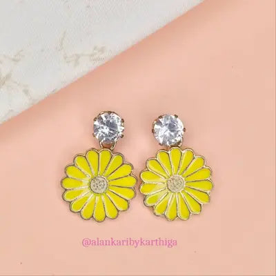 Daisy Flower Drop earrings for Girls  | Stainless Steel